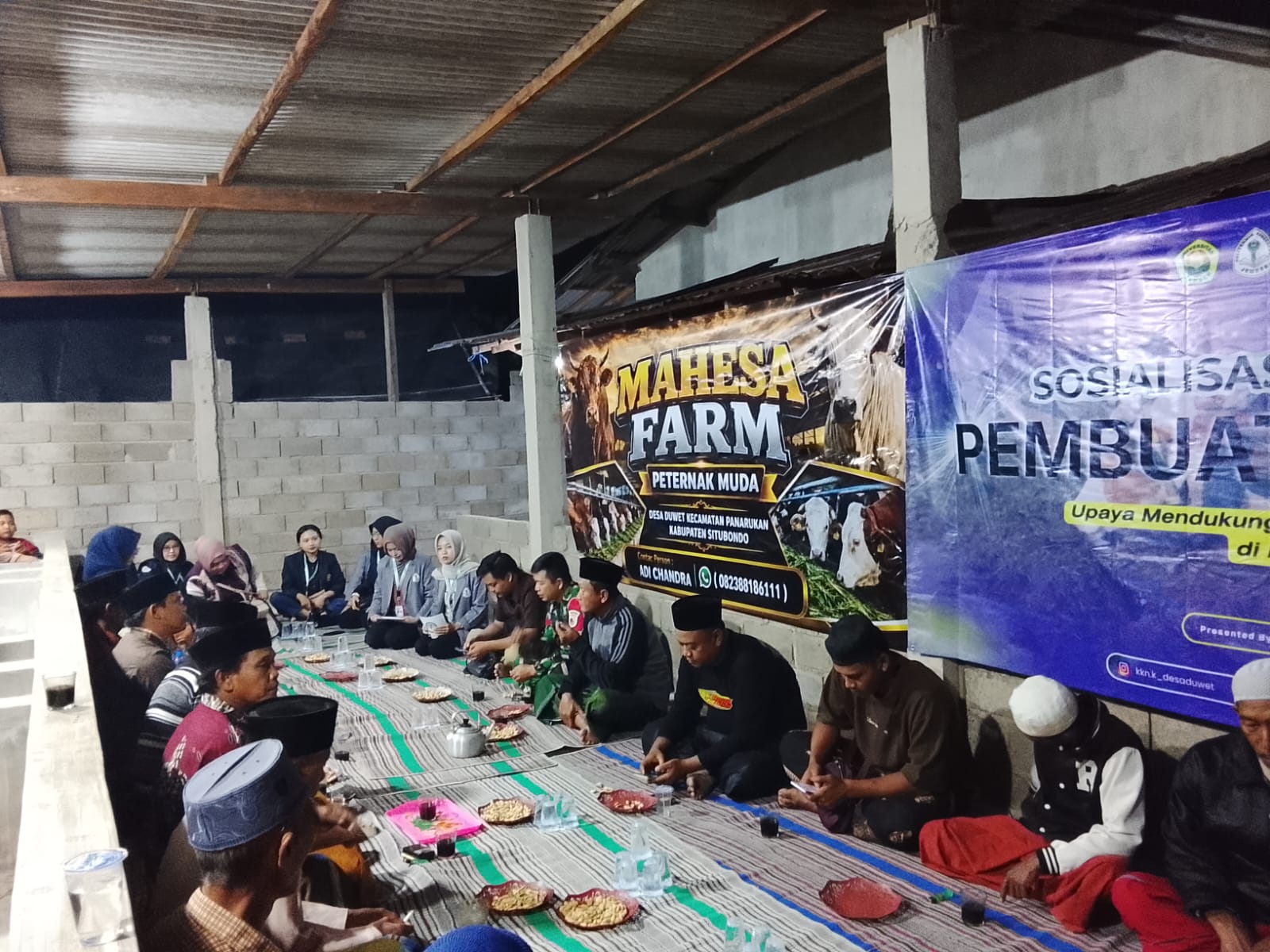Pemberdayaan Peternak Desa, Babinsa Panarukan Kawal Sosialisasi Pembuatan Pakan Sapi