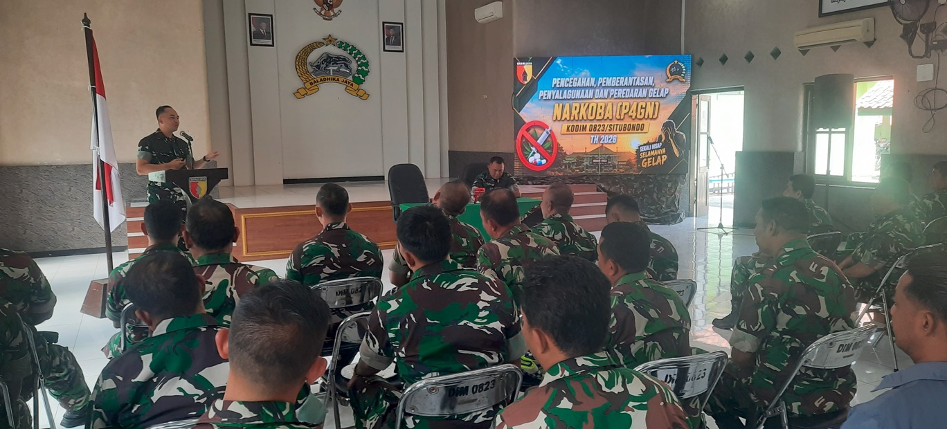 Kodim 0823/Situbondo Perkuat Komitmen Perangi Narkoba Melalui Sosialisasi P4GN